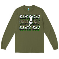 Army Green game day game day soccer lightning bolt Long Sleeve Tee - Zillion Design Studio