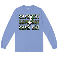 Colony Blue game day game day soccer lightning bolt Long Sleeve Tee - Zillion Design Studio