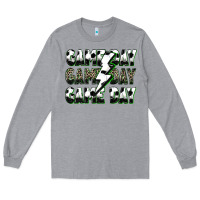 Heather Grey game day game day soccer lightning bolt Long Sleeve Tee - Zillion Design Studio