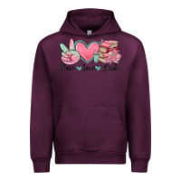 Mauve Wine peace love books Urban Hoodie - MaliasSmallBusiness