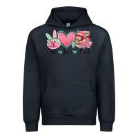 Navy peace love books Urban Hoodie - MaliasSmallBusiness