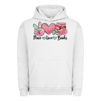 Pigment Lunar Rock peace love books Urban Hoodie - MaliasSmallBusiness