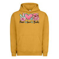 Peace Love Books Urban Hoodie | Teevron