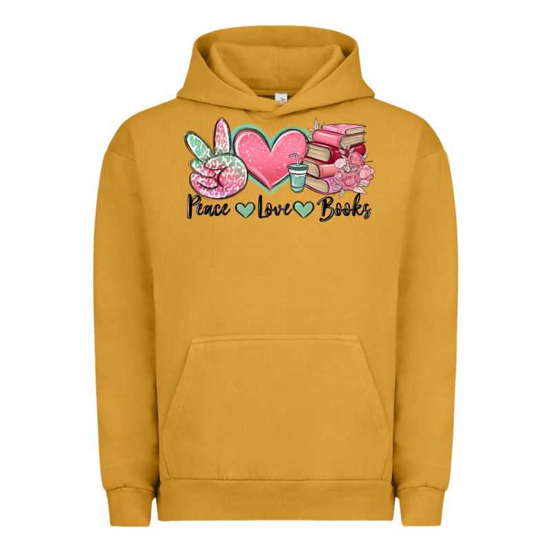 Peace Love Books Urban Hoodie by MaliasSmallBusiness | Teevron