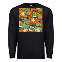 Black autumn cupcakes seamless pattern Premium Sweatshirt - BundleAndBundleShop