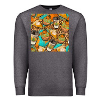 Charcoal Heather autumn cupcakes seamless pattern Premium Sweatshirt - BundleAndBundleShop