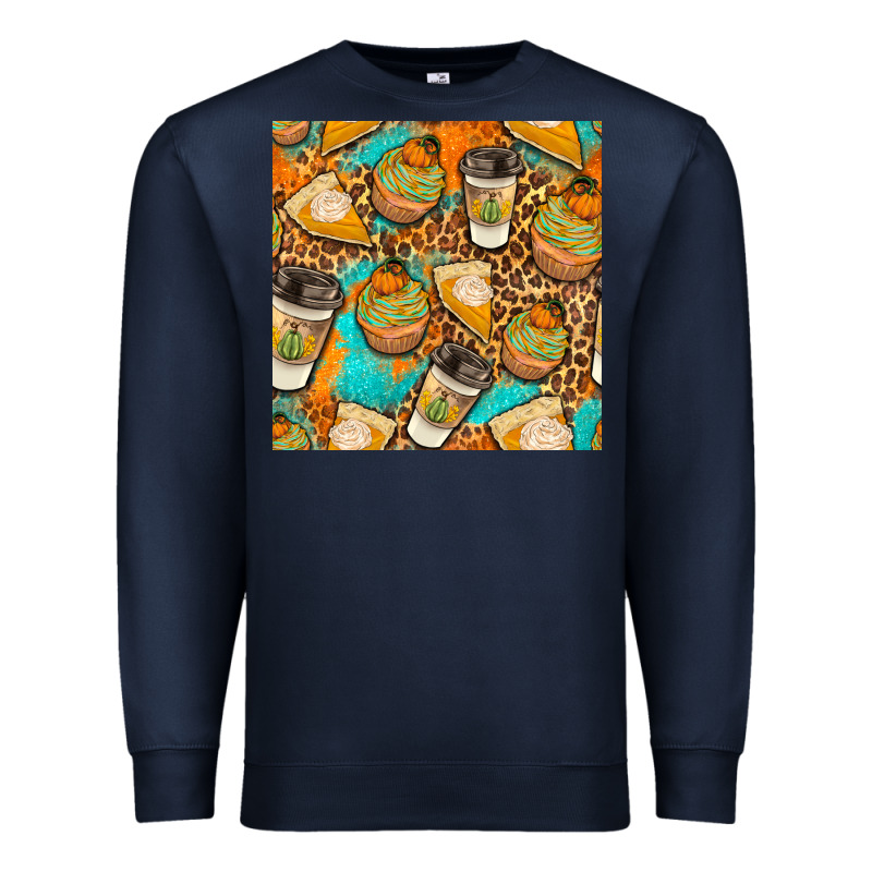 Autumn Cupcakes Seamless Pattern Premium Sweatshirt by BundleAndBundleShop | Teevron