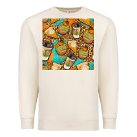 Sandshell autumn cupcakes seamless pattern Premium Sweatshirt - BundleAndBundleShop