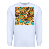 White autumn cupcakes seamless pattern Premium Sweatshirt - BundleAndBundleShop