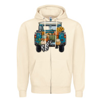 Sandshell pumpkin truck Zipper Hoodie - RanaPortraitStore