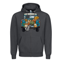 Smoke pumpkin truck Zipper Hoodie - RanaPortraitStore