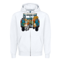 White pumpkin truck Zipper Hoodie - RanaPortraitStore