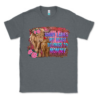 Charcoal Heather sorry ladies my heart belongs to mommy highland cow and calf Classic Tee - RanaPortraitStore