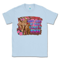 Dusty Blue sorry ladies my heart belongs to mommy highland cow and calf Classic Tee - RanaPortraitStore