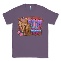 Lavender sorry ladies my heart belongs to mommy highland cow and calf Classic Tee - RanaPortraitStore