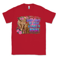 Red sorry ladies my heart belongs to mommy highland cow and calf Classic Tee - RanaPortraitStore