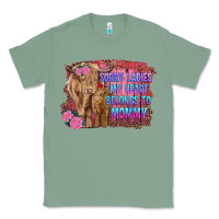 Sage sorry ladies my heart belongs to mommy highland cow and calf Classic Tee - RanaPortraitStore