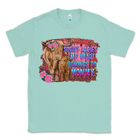 Seafoam sorry ladies my heart belongs to mommy highland cow and calf Classic Tee - RanaPortraitStore
