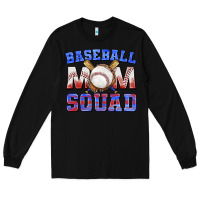 Black baseball mom squad Long Sleeve Tee - texasbilliewilder