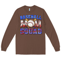 Chestnut baseball mom squad Long Sleeve Tee - texasbilliewilder