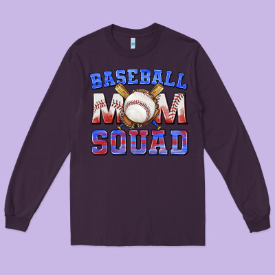 Long Sleeve Tee baseball mom squad