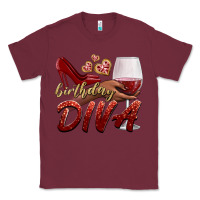 Burgundy birthday diva Classic Tee - BundleAndBundleShop