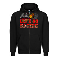 Black let's go racing Zipper Hoodie - Zillion Design Studio