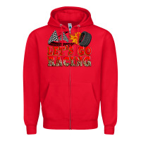 Red let's go racing Zipper Hoodie - Zillion Design Studio