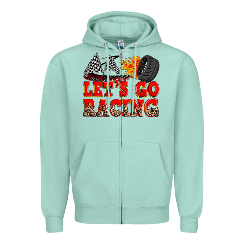Let's Go Racing Zipper Hoodie by Zillion Design Studio | Teevron