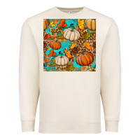 Sandshell fall pumpkin seamless pattern Premium Sweatshirt - BundleAndBundleShop