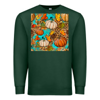 Sports Green fall pumpkin seamless pattern Premium Sweatshirt - BundleAndBundleShop