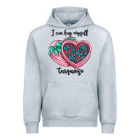 Heather Grey i can buy myself turquoise Urban Hoodie - MaliasSmallBusiness