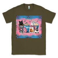 Army Green cat coffee cups Classic Tee - Zillion Design Studio