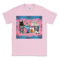 Bubblegum Pink cat coffee cups Classic Tee - Zillion Design Studio