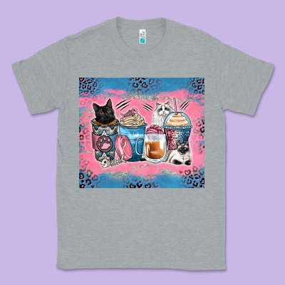 Cat Coffee Cups Classic Tee Designed By Zillion Design Studio