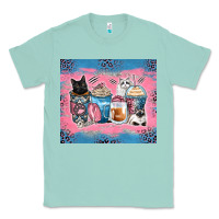 Seafoam cat coffee cups Classic Tee - Zillion Design Studio