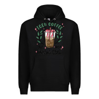 Black iced coffee social club Premium Hoodie - MaliasSmallBusiness