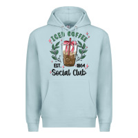 Blue Mist iced coffee social club Premium Hoodie - MaliasSmallBusiness