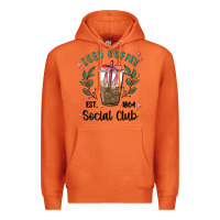 Carrot iced coffee social club Premium Hoodie - MaliasSmallBusiness