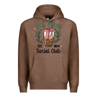 Chestnut iced coffee social club Premium Hoodie - MaliasSmallBusiness
