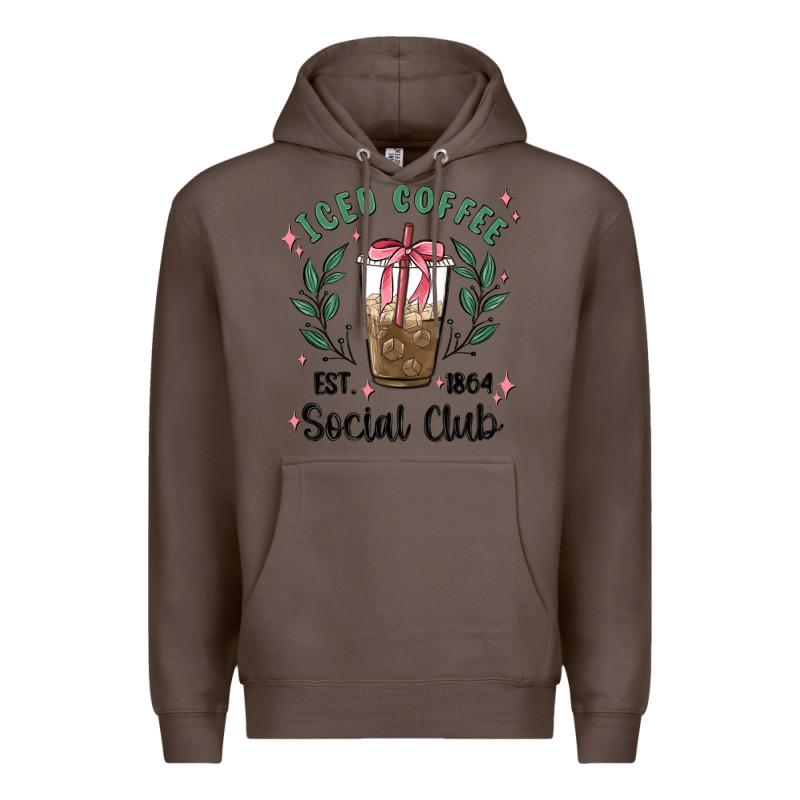 Iced Coffee Social Club Premium Hoodie by MaliasSmallBusiness | Teevron