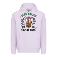 Lilac iced coffee social club Premium Hoodie - MaliasSmallBusiness