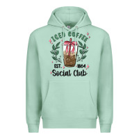 Seafoam iced coffee social club Premium Hoodie - MaliasSmallBusiness