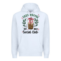 White iced coffee social club Premium Hoodie - MaliasSmallBusiness