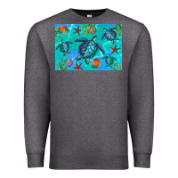 Charcoal Heather Turtle Seashells Starfish Premium Sweatshirt - Artiststas