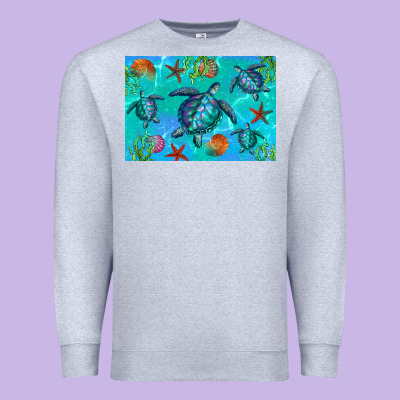 Turtle Seashells Starfish Premium Sweatshirt Designed By Artiststas
