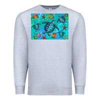 Heather Grey Turtle Seashells Starfish Premium Sweatshirt - Artiststas