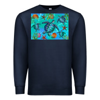 Navy Turtle Seashells Starfish Premium Sweatshirt - Artiststas