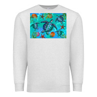 Oatmeal Heather Turtle Seashells Starfish Premium Sweatshirt - Artiststas