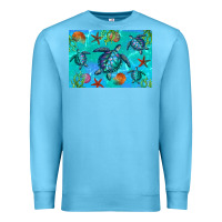 Ocean Blue Turtle Seashells Starfish Premium Sweatshirt - Artiststas